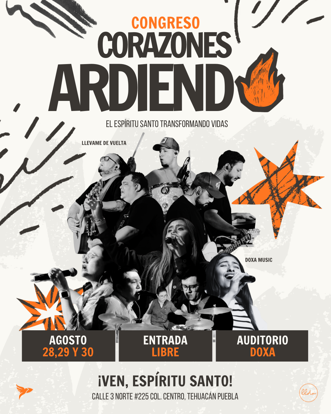 Congreso Corazones Ardiendo — 28, 29 y 30 de agosto, Auditorio DOXA. Entrada libre.